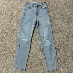 Used once light blue pull&bear jeans size 0
